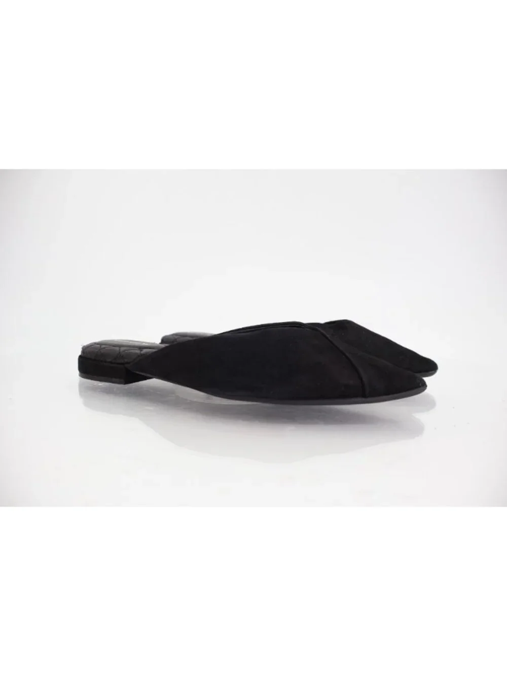 Birdies The Swan Mule Slide Slip-On Women’s Size 5 Black Suede Flat Pointy